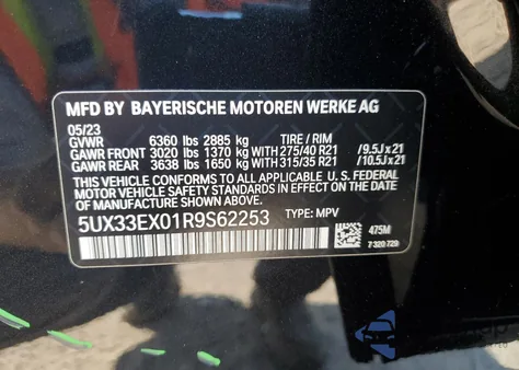 2024 BMW X6 xDrive40I z USA, uszkodzony, nr VIN 5UX33EX01R9S62253
